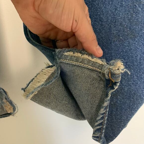 Prison Blues Mens Made in the USA Vintage Dark Wash Double Knee Jeans 44 x 34 - Picture 6 of 11